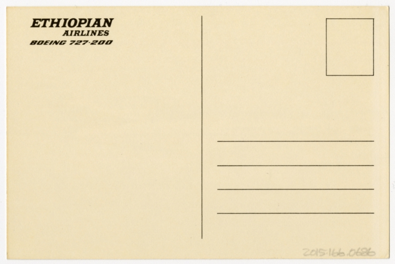 Image: postcard: Ethiopian Airlines, Boeing 727-200