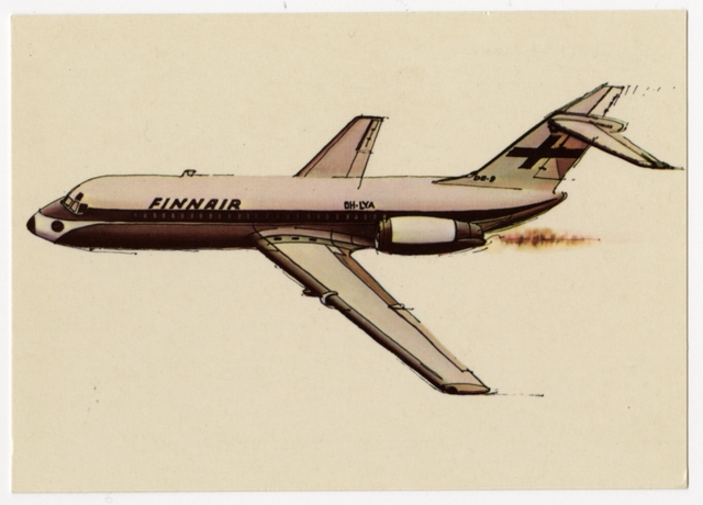 Postcard: Finnair, Douglas DC-9