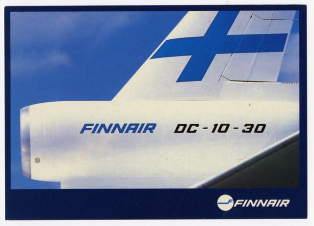 Postcard: Finnair, McDonnell Douglas DC-10-30