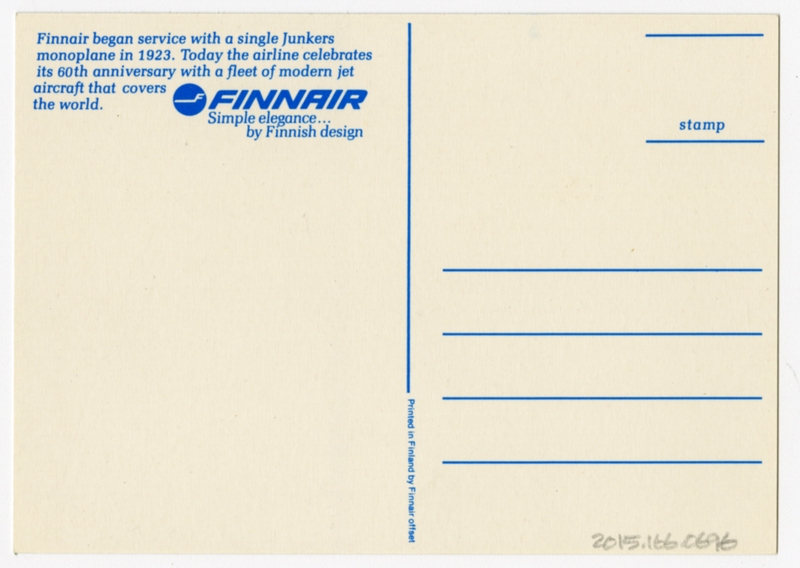 Image: postcard: Finnair, McDonnell Douglas DC-10-30