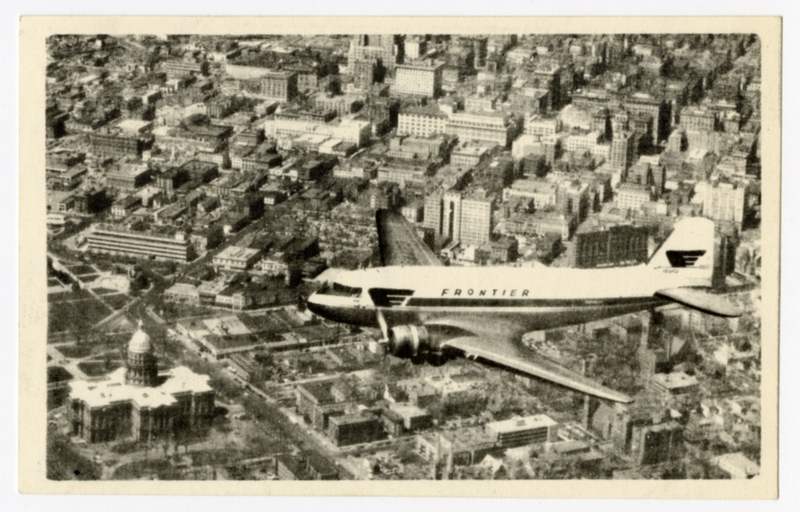 Image: postcard: Frontier Airlines, Douglas DC-3