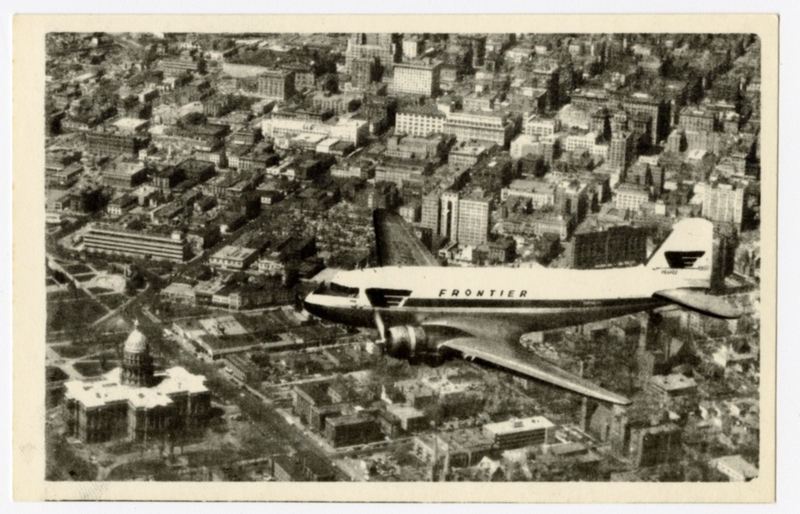 Image: postcard: Frontier Airlines, Douglas DC-3