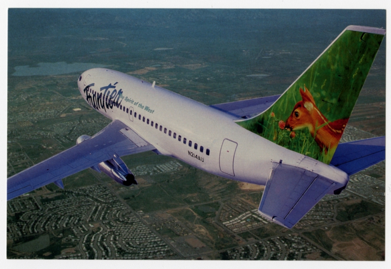 Image: postcard: Frontier Airlines, Boeing 737-200