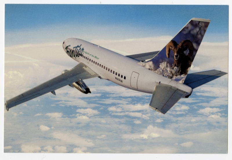 Image: postcard: Frontier Airlines, Boeing 737-200