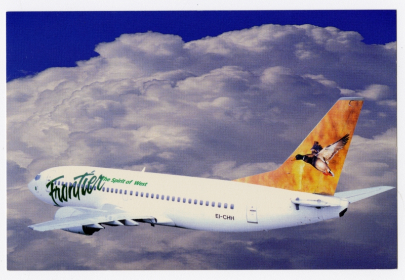 Image: postcard: Frontier Airlines, Boeing 737-300