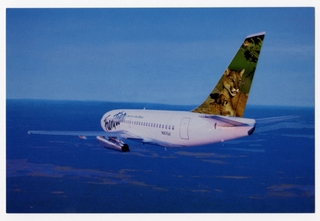 Image: postcard: Frontier Airlines, Boeing 737-200