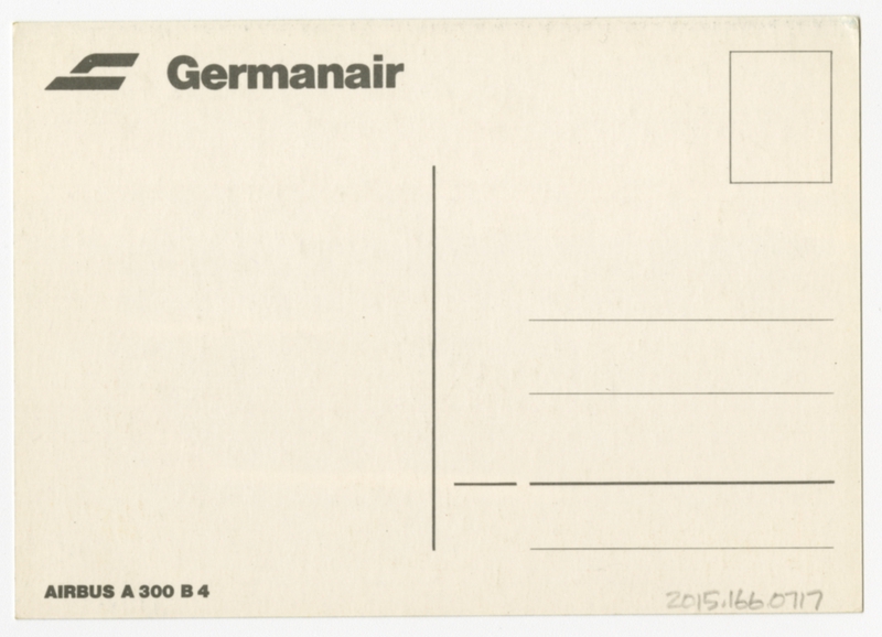 Image: postcard: Germanair, Airbus A300