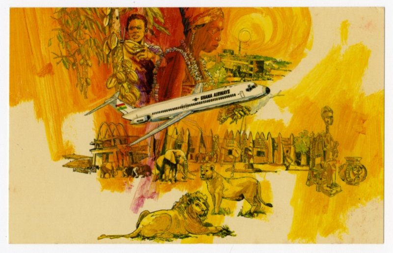 Image: postcard: Ghana Airways, Douglas DC-9-50