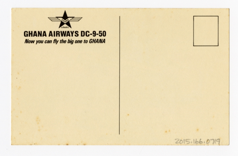 Image: postcard: Ghana Airways, Douglas DC-9-50
