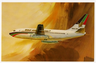 Image: postcard: Gulf Air, Boeing 737