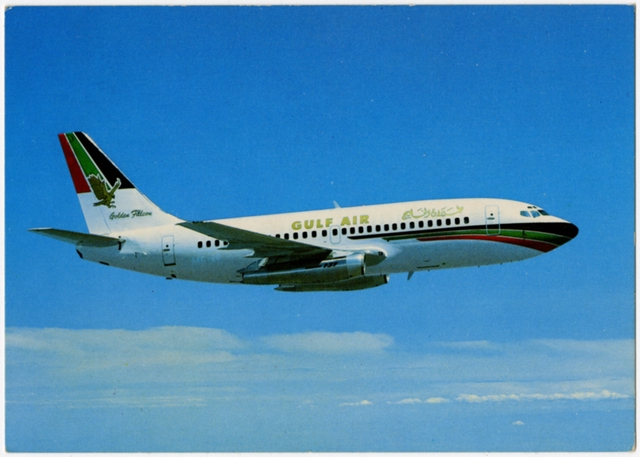 Postcard: Gulf Air, Boeing 737-200