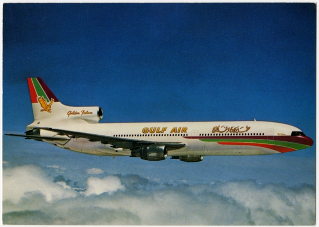 Postcard: Gulf Air, Lockheed L-1011-100 TriStar