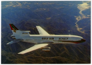 Image: postcard: Gulf Air, Lockheed L-1011 TriStar