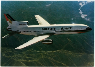 Image: postcard: Gulf Air, Lockheed L-1011-100 TriStar