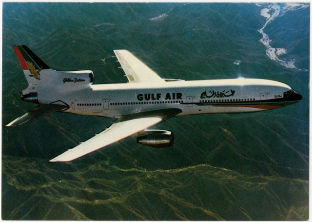 Postcard: Gulf Air, Lockheed L-1011-100 TriStar