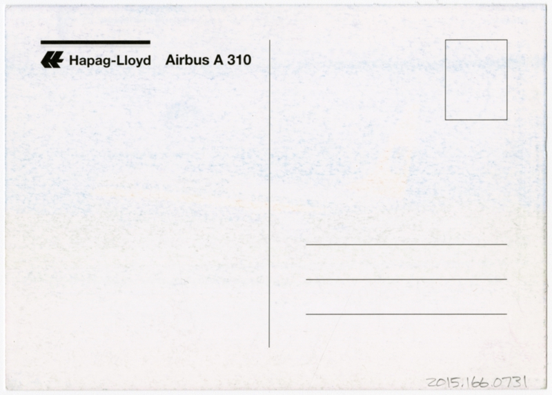 Image: postcard: Hapag-Lloyd Airlines, Airbus A310