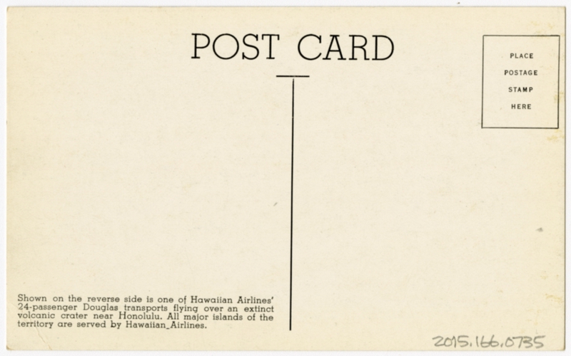 Image: postcard: Hawaiian Airlines, Douglas DC-3