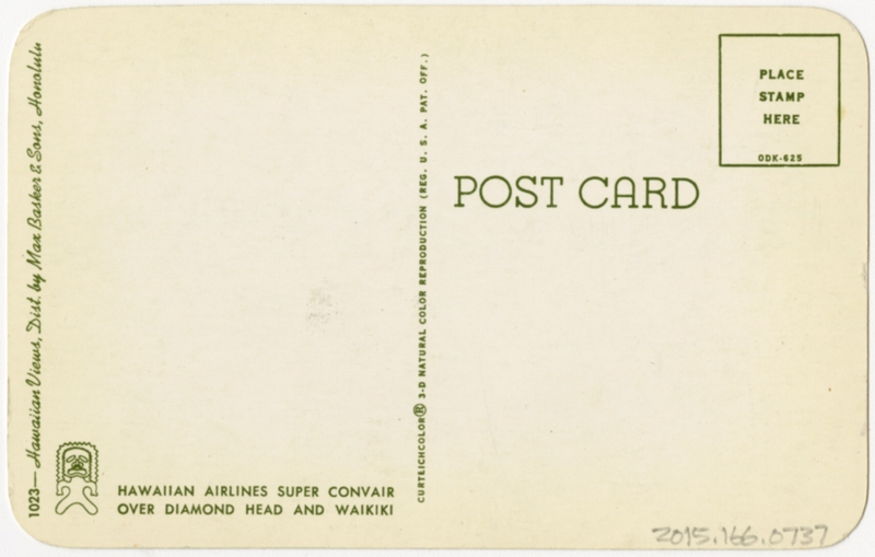 Image: postcard: Hawaiian Airlines, Convair 240, Honolulu