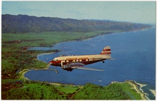 Image: postcard: Hawaiian Airlines, Douglas DC-3 Viewmaster