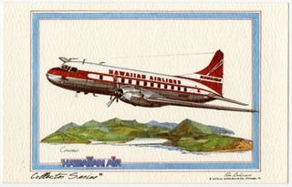 Image: postcard: Hawaiian Airlines, Convair 340