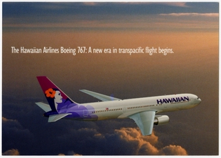 Image: postcard: Hawaiian Airlines, Boeing 767-300ER