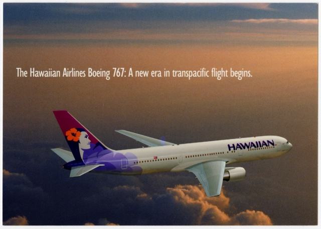 Postcard: Hawaiian Airlines, Boeing 767-300ER