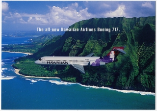 Image: postcard: Hawaiian Airlines, Boeing 717