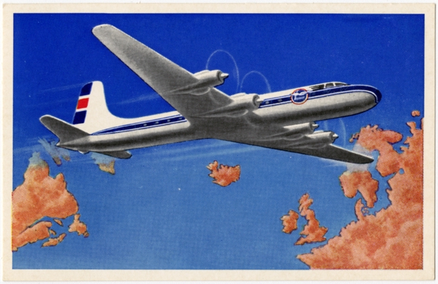 Postcard: Loftleiðir Icelandic Airlines, Douglas DC-6
