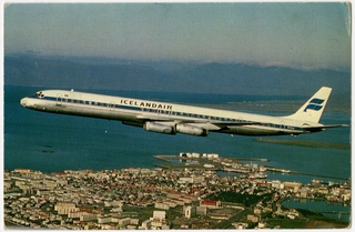 Image: postcard: IcelandAir, Douglas DC-8-63F