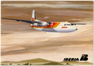 Image: postcard: Iberia, Fokker F.27
