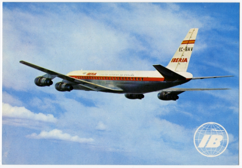 Image: postcard: Iberia, Douglas DC-8