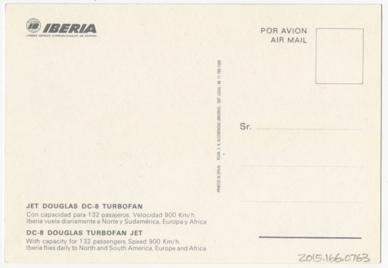 Image: postcard: Iberia, Douglas DC-8