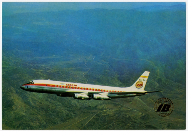 Postcard: Iberia, Douglas DC-8
