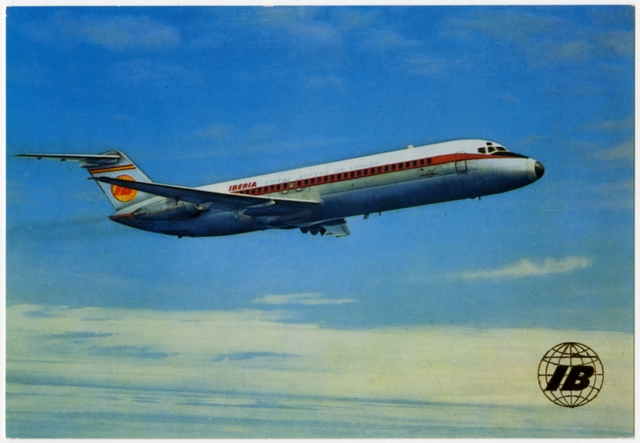 Postcard: Iberia, Douglas DC-9
