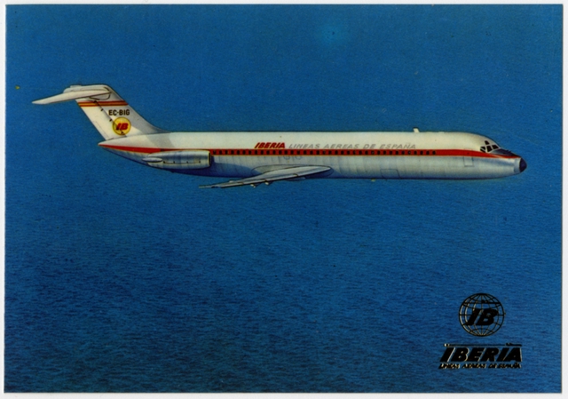 Postcard: Iberia, Douglas DC-9