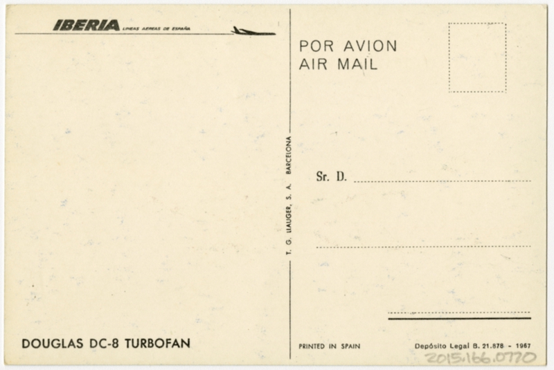Image: postcard: Iberia, Douglas DC-8