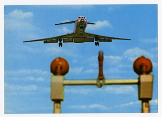 Image: postcard: Interflug, TU-134