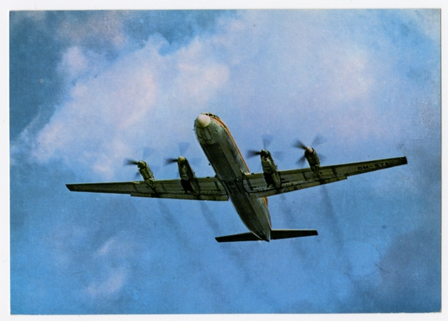 Postcard: Interflug, Iluyshin Il-18