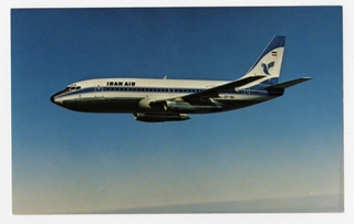 Image: postcard: Iran Air, Boeing 737