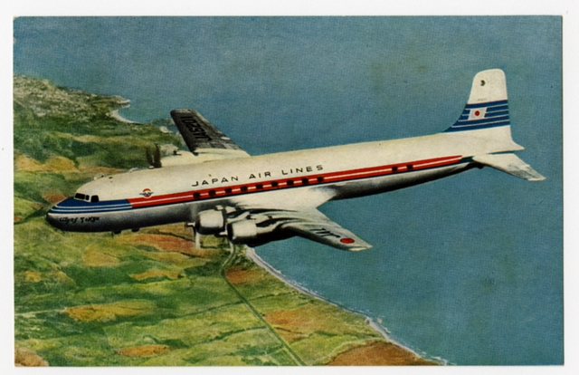 Postcard: Japan Air Lines, Douglas DC-6B