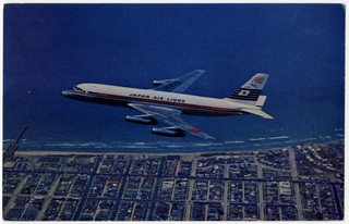 Image: postcard: JAL (Japan Air Lines), Convair 880