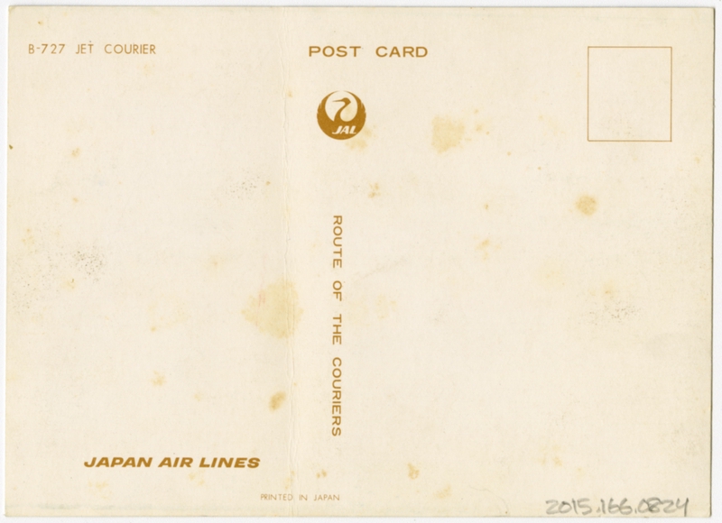 Image: postcard: JAL (Japan Air Lines), Boeing 727