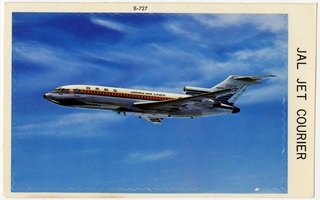 Image: postcard: JAL (Japan Air Lines), Boeing 727