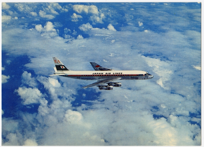 Image: postcard: JAL (Japan Air Lines), Douglas DC-8