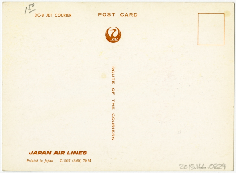 Image: postcard: JAL (Japan Air Lines), Douglas DC-8
