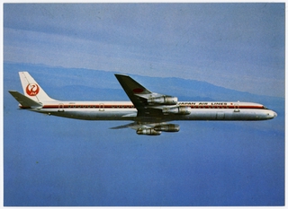 Image: postcard: JAL (Japan Air Lines), Douglas DC-8-61