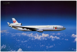 Image: postcard: JAL (Japan Air Lines), McDonnell Douglas MD-11