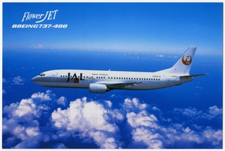 Image: postcard: JAL (Japan Air Lines), Boeing 737-400