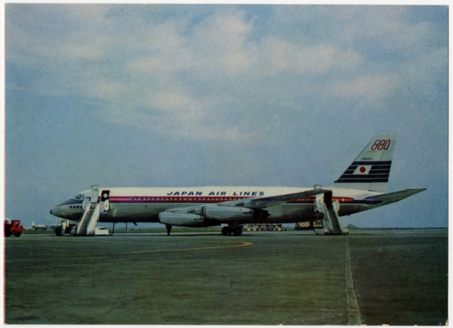 Postcard: Japan Air Lines, Convair 880