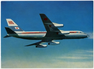 Image: postcard: JAL (Japan Air Lines), Convair 880